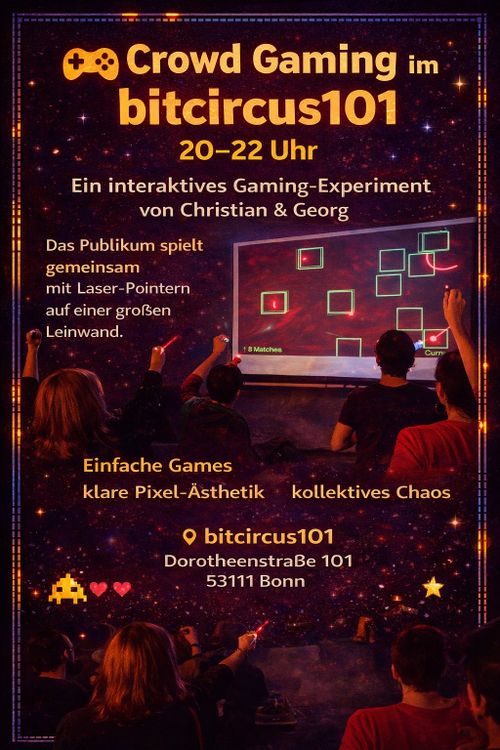 Crowd Gaming im bitcircus101 fake space 🎮 photo