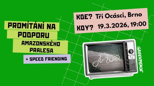Promítání na podporu Amazonského pralesa