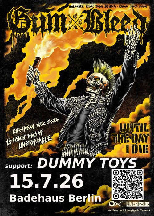 GumBleed (China - punk/hardcore) + Dummy Toys (China - raw, fast, violent punk) im Badehaus Berlin