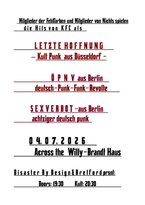 LETZTE HOFFNUNG - ÖPNV - SEXVERBOT 