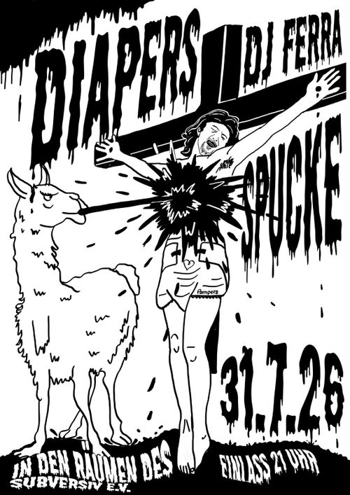 Diapers + Spucke in den Räumen des Subversiv e.V.⁰