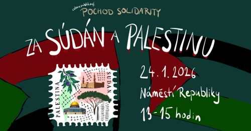 Celorepublikový pochod solidarity: Za Súdán a Palestinu!