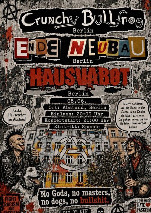 HEUTE PUNKKONZERT IM ABSTAND