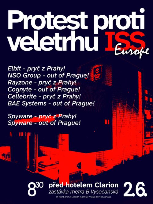 Protest proti veletrhu ISS World Europe v Praze 📣