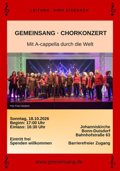 Chorkonzert: Mit A-cappella durch die Welt