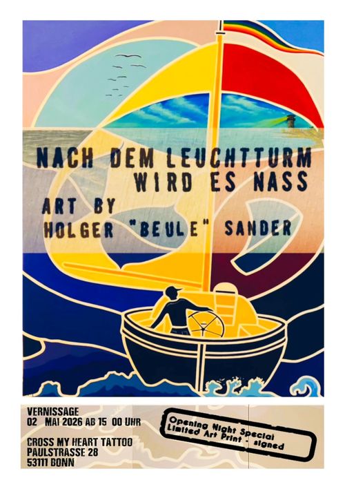 Vernissage "Nach dem Leuchtturm wird es nass" Art by Holger "Beule" Sander