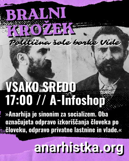 Bralni krožek - Politična šola borke Vide - Organizacija avtonomije